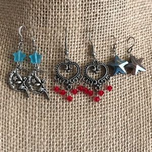 Earrings- 3 pair